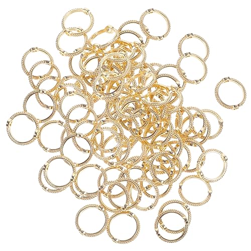 GARIOUANS 50 Stück DIY Perlenrahmen Metallkreis Abstandshalter für Schmuckherstellung Runde Zwischenperlen für Armbänder und Einfach zu Verwenden Vielseitig und Leicht von GARIOUANS
