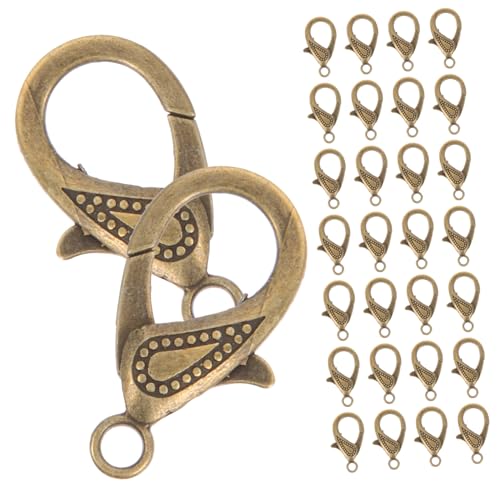 GARIOUANS 50 Stück DIY Schmuckverschlüsse Lobster Clasps für Armbänder und Halsketten Antike Bronze Karabiner Verschlüsse Langlebige Schmuckverbinder für DIY Schmuckherstellung GARIOUANS 50 Stück DIY Schmuckverschlüsse Lobster Clasps für Armbänder und Halsketten Antike Bronze Karabiner Verschlüsse Langlebige Schmuckverbinder für DIY Schmuckherstellung von GARIOUANS