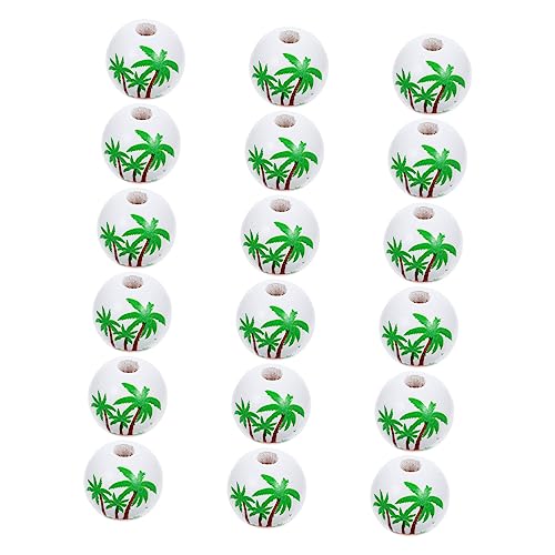 GARIOUANS 50 Stück Diy Holzperlen für Hawaii Party Vielseitige Bastelmaterialien für Schmuckherstellung und Projekte für Armbänder und Girlanden von GARIOUANS
