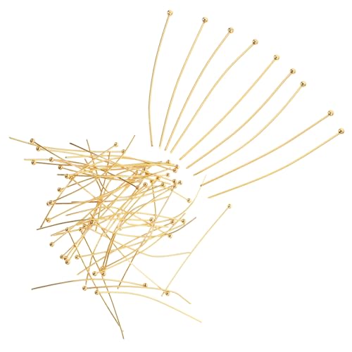 GARIOUANS 50 Stück Goldene Edelstahl Kugelkopf Ohrstecker Nadeln für DIY Schmuckherstellung Schmuckzubehör Leicht Langlebig für Halsketten Armbänder Anhänger GARIOUANS 50 Stück Goldene Edelstahl Kugelkopf Ohrstecker Nadeln für DIY Schmuckherstellung Schmuckzubehör Leicht Langlebig für Halsketten Armbänder Anhänger von GARIOUANS