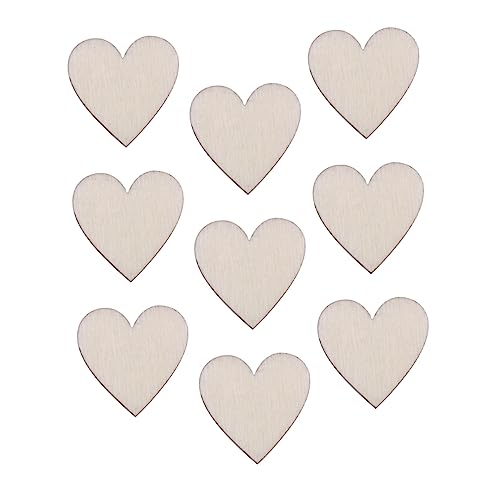GARIOUANS 50 Stück Herzförmige Holzscheiben Naturbirke Unbehandelt DIY Bastelverzierungen für Hochzeiten und Weihnachten Holzherzen für Kreative Dekorationen von GARIOUANS