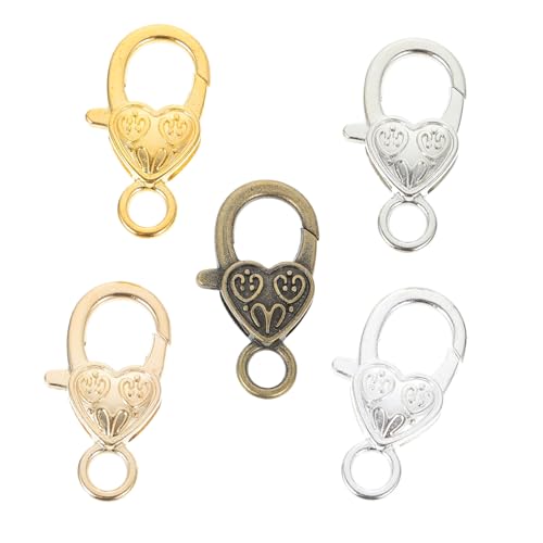 GARIOUANS 50 Stück Herzförmige Karabinerhaken aus Zinklegierung DIY Verschlüsse für Schlüsselanhänger Handtaschen Basteln und Reparatur Einfache Montage Bunte Mischung GARIOUANS 50 Stück Herzförmige Karabinerhaken aus Zinklegierung DIY Verschlüsse für Schlüsselanhänger Handtaschen Basteln und Reparatur Einfache Montage Bunte Mischung von GARIOUANS