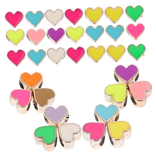 GARIOUANS 50 Stück Herzperlen Spacer Perlen für Schmuckherstellung Große Lochperlen in Roségold Mix zum Auffädeln von Armbändern Halsketten und DIY Schmuckzubehör GARIOUANS 50 Stück Herzperlen Spacer Perlen für Schmuckherstellung Große Lochperlen in Roségold Mix zum Auffädeln von Armbändern Halsketten und DIY Schmuckzubehör von GARIOUANS