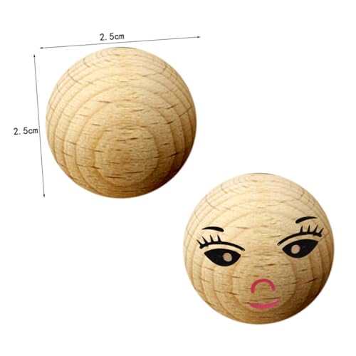 GARIOUANS 50 Stück Hochwertige Holzperlen aus Buchenholz Runde DIY Naturholz Kugeln Unbehandelte Holzperlen für Kreative Dekoration und Bastelprojekte Zuhause Studio von GARIOUANS