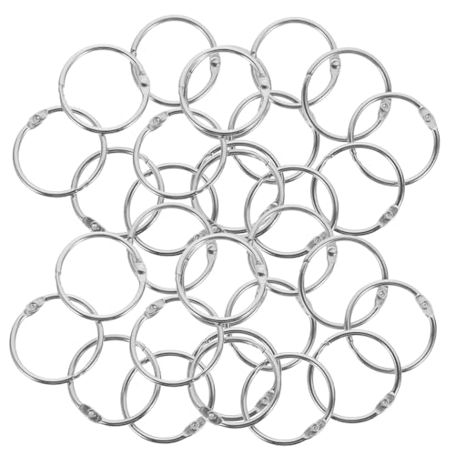 GARIOUANS 50 Stück Metall Buchringe Silber Loseblatt Binder Ringe Vielseitig für Memo Karteikarten Scrapbooking DIY Dokumentenorganisation GARIOUANS 50 Stück Metall Buchringe Silber Loseblatt Binder Ringe Vielseitig für Memo Karteikarten Scrapbooking DIY Dokumentenorganisation von GARIOUANS