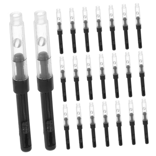 GARIOUANS 50 Stück Rotierender Tintenabsorber wieder auffüllbar Nachfüllung Füllfederhalter für Männer Flasche Konverter Tintenpumpe Tintenpatronen Füller Tinte für Stifte Plastik Black von GARIOUANS