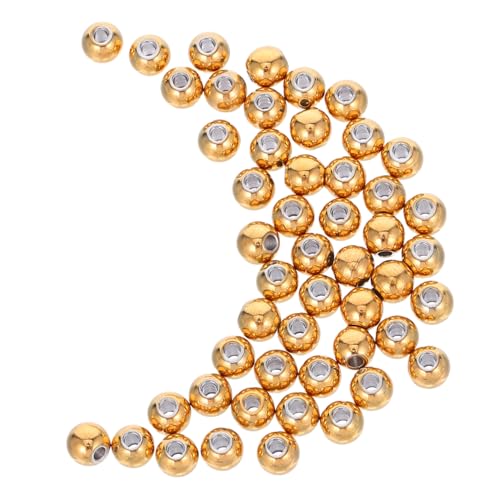 GARIOUANS 50 Stück Rund Spacer Beads mit Loch Glatte Metallperlen für Schmuckherstellung Armbänder Halsketten Diy Leicht zu Fädeln Hautfreundlich und Vielseitig Einsetzbar GARIOUANS 50 Stück Rund Spacer Beads mit Loch Glatte Metallperlen für Schmuckherstellung Armbänder Halsketten Diy Leicht zu Fädeln Hautfreundlich und Vielseitig Einsetzbar von GARIOUANS