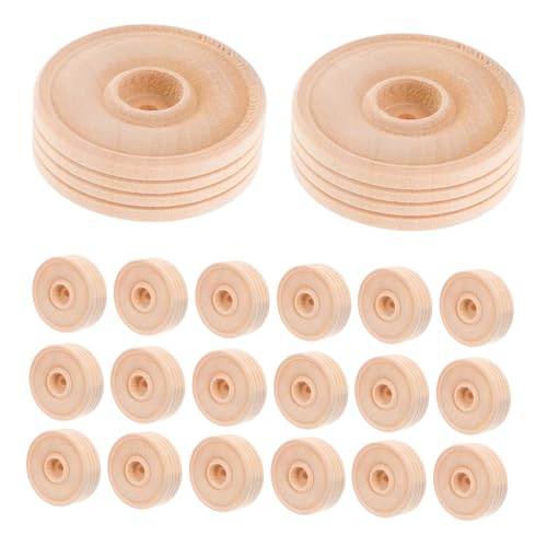 GARIOUANS 50 Stück Runde Holzräder Spielzeugzubehör DIY Bastelbedarf für Hochwertige Hölzerne Bastelräder für Kreative Projekte für Modellbau und Handgemachte Spielzeuge GARIOUANS 50 Stück Runde Holzräder Spielzeugzubehör DIY Bastelbedarf für Hochwertige Hölzerne Bastelräder für Kreative Projekte für Modellbau und Handgemachte Spielzeuge von GARIOUANS