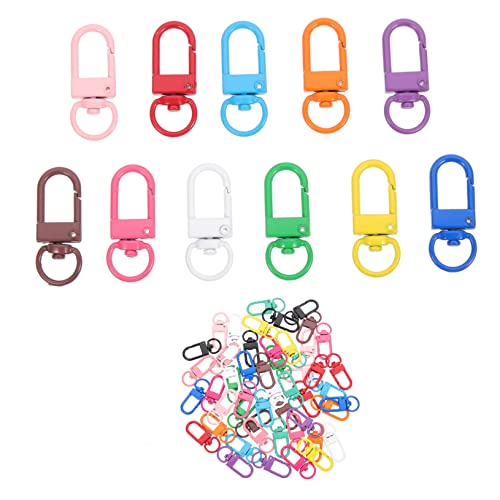 GARIOUANS 50 Stück Teiliges Drehbare Hummer Karabinerhaken aus Zinklegierung für Schlüsselanhänger Hundehalsbänder Taschen Bunte Clips mit Federverschluss Langlebig und Vielseitig GARIOUANS 50 Stück Teiliges Drehbare Hummer Karabinerhaken aus Zinklegierung für Schlüsselanhänger Hundehalsbänder Taschen Bunte Clips mit Federverschluss Langlebig und Vielseitig von GARIOUANS