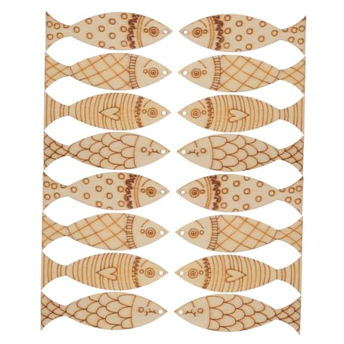 GARIOUANS 50 Stück Teiliges Fischförmige Holzanhänger zum Bemalen Blanko Fisch Dekorationen aus Holz für DIY Bastelprojekte Kreative Kinderhandwerk Ornamente Nautische Party und Raumdeko GARIOUANS 50 Stück Teiliges Fischförmige Holzanhänger zum Bemalen Blanko Fisch Dekorationen aus Holz für DIY Bastelprojekte Kreative Kinderhandwerk Ornamente Nautische Party und Raumdeko von GARIOUANS