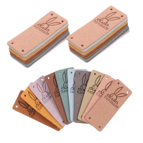 GARIOUANS 50 Stück Teiliges Handmade Lederetiketten zum Annähen Geprägte Weiche Mikrofaserlabels Vielseitig für Kleidung Hüte Taschen Schuhe für DIY Nähen und Stricken GARIOUANS 50 Stück Teiliges Handmade Lederetiketten zum Annähen Geprägte Weiche Mikrofaserlabels Vielseitig für Kleidung Hüte Taschen Schuhe für DIY Nähen und Stricken von GARIOUANS