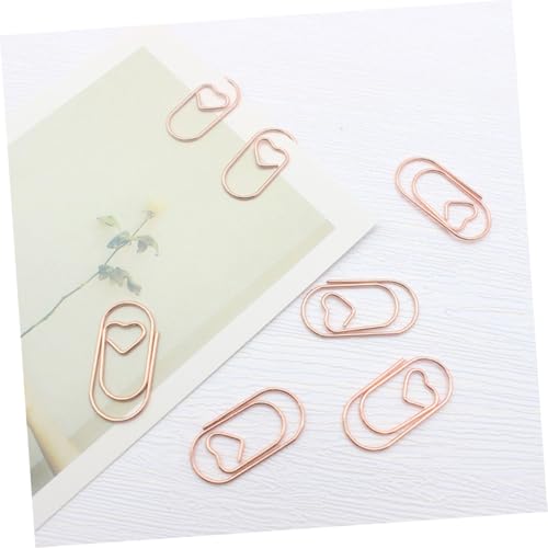 GARIOUANS 50 Stück Teiliges Herzförmige Büroklammern Roségold Kreative Office Clips Robust Charmante Papierclips Für Büro Schule Und Organisation GARIOUANS 50 Stück Teiliges Herzförmige Büroklammern Roségold Kreative Office Clips Robust Charmante Papierclips Für Büro Schule Und Organisation von GARIOUANS