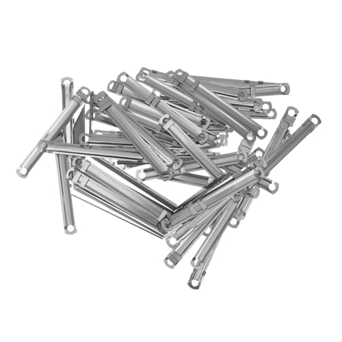 GARIOUANS 50 Stück Teiliges Metall Prong Fastener Robuste Doppelte Loch Bindeklammern für Büroordner Langlebige und Sichere Dokumentenbindung Einfache Handhabung und Zuverlässiger Halt von GARIOUANS