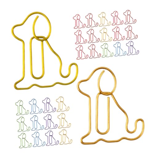 GARIOUANS 50 Stück Teiliges Niedliche Hund Büroklammern aus Robustem Metall Praktische Papierclips für Büro Schule und Zuhause Vielseitig als Lesezeichen und Dokumentenhalter Farbiges GARIOUANS 50 Stück Teiliges Niedliche Hund Büroklammern aus Robustem Metall Praktische Papierclips für Büro Schule und Zuhause Vielseitig als Lesezeichen und Dokumentenhalter Farbiges von GARIOUANS