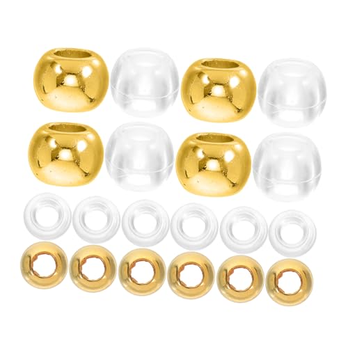 GARIOUANS 50 Stück Teiliges Set Transparente und Goldene Kunststoffperlen mit Großem Loch Langlebig und Farbecht für Diy Schmuckherstellung Haarflechten Armbänder Halsketten Vielseitig für GARIOUANS 50 Stück Teiliges Set Transparente und Goldene Kunststoffperlen mit Großem Loch Langlebig und Farbecht für Diy Schmuckherstellung Haarflechten Armbänder Halsketten Vielseitig für von GARIOUANS