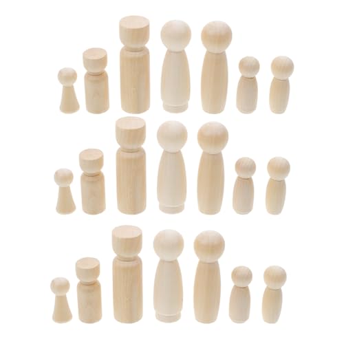 GARIOUANS 50 Stück Teiliges Set Unbemalte Holzfiguren zum Bemalen DIY Holzpuppen Bastelset für Natürliche Holzsteckpuppen für Kreative Handarbeit und Wohnraumdekoration GARIOUANS 50 Stück Teiliges Set Unbemalte Holzfiguren zum Bemalen DIY Holzpuppen Bastelset für Natürliche Holzsteckpuppen für Kreative Handarbeit und Wohnraumdekoration von GARIOUANS