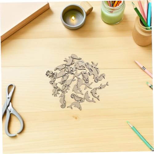 GARIOUANS 50 Stück Teiliges Unbehandelte Holzscheiben in Form von Meerestieren Polierte Naturfarbene Holzausschnitte zum Bemalen Kinderfreundliche DIY Basteltiere für Kreative Dekorationen GARIOUANS 50 Stück Teiliges Unbehandelte Holzscheiben in Form von Meerestieren Polierte Naturfarbene Holzausschnitte zum Bemalen Kinderfreundliche DIY Basteltiere für Kreative Dekorationen von GARIOUANS