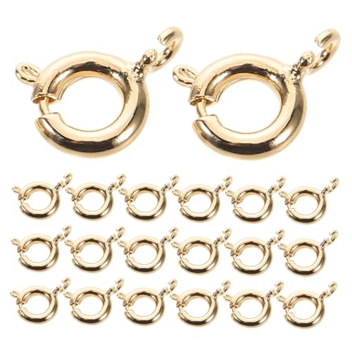 GARIOUANS 50 Stück Veredelungsverbindungsverschluss Verschlussknopf Halskette Armband Schmuck Schlüsselanhänger Verschluss Karabinerverschlüsse Edelstahl Karabinerverschluss von GARIOUANS