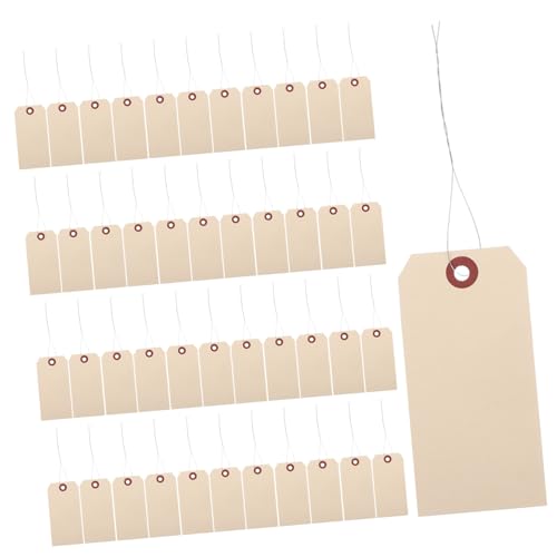 GARIOUANS 50 Stück Versand Verpackungsetiketten aus Stabilem Manila mit Robusten Eisendraht Blanko Preisschilder für Paketkennzeichnung und Vielseitige Nutzung GARIOUANS 50 Stück Versand Verpackungsetiketten aus Stabilem Manila mit Robusten Eisendraht Blanko Preisschilder für Paketkennzeichnung und Vielseitige Nutzung von GARIOUANS