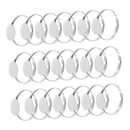 GARIOUANS 50 Stück Verstellbare Ringrohlinge mit Flacher Basis Stabile Schmuckfassung für Diy Ringe Leere Einstellringe für Hochzeitsbänder und Schmuckgestaltung GARIOUANS 50 Stück Verstellbare Ringrohlinge mit Flacher Basis Stabile Schmuckfassung für Diy Ringe Leere Einstellringe für Hochzeitsbänder und Schmuckgestaltung von GARIOUANS