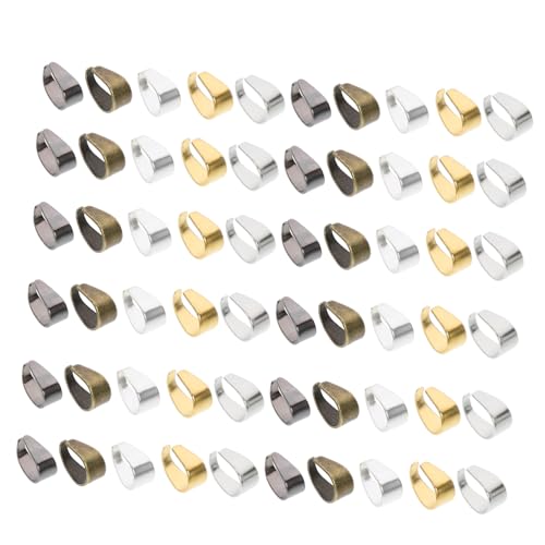 GARIOUANS 500 Stück Eisen Anhänger Verbindungsglieder Schmuckverschluss Clips in Hellgrau Gold Antik Schwarz DIY Schmuckzubehör für Halsketten Armbänder Langlebig und Farbbeständig Pack von GARIOUANS