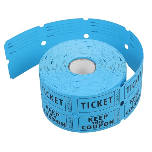GARIOUANS 500 Stück Lottoscheine Veranstaltungen, Karneval, Tombola Festival-Universaltickets Weihnachts-Tombola-Tickets Unterhaltungskarten Los 170g Doppeloffsetpapier Himmelblau GARIOUANS 500 Stück Lottoscheine Veranstaltungen, Karneval, Tombola Festival-Universaltickets Weihnachts-Tombola-Tickets Unterhaltungskarten Los 170g Doppeloffsetpapier Himmelblau von GARIOUANS