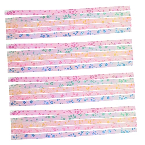 GARIOUANS 500 Stück Origami Sterne Papier Metallic Glitzer Faltstreifen Fluoreszierend DIY Bastelpapier für Kunstprojekte Schule Innovatives Bastelzubehör von GARIOUANS