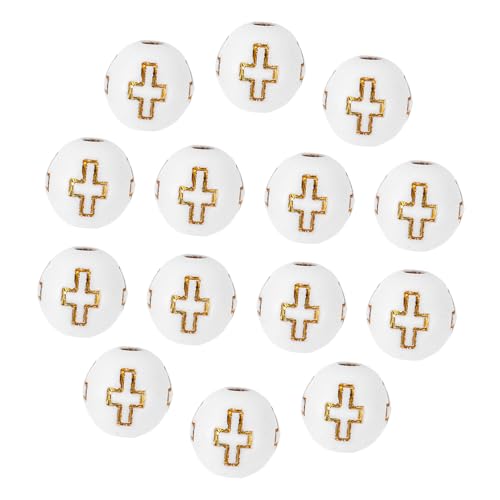 GARIOUANS 500 Stück Runde Spacer Perlen mit Kreuzmuster Acrylperlen für Diy Schmuckherstellung Leicht und Bruchsicher für Armbänder und Haarschmuck GARIOUANS 500 Stück Runde Spacer Perlen mit Kreuzmuster Acrylperlen für Diy Schmuckherstellung Leicht und Bruchsicher für Armbänder und Haarschmuck von GARIOUANS
