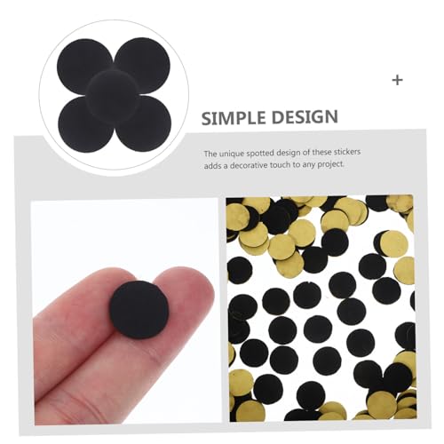GARIOUANS 500 Stück Selbstklebende Filz-dot-sticker Schwarz Dekorative Kleidung Aufnäher Langlebige DIY Bekleidungsdekor Vielseitige Festival-ornamente für Bastelprojekte von GARIOUANS