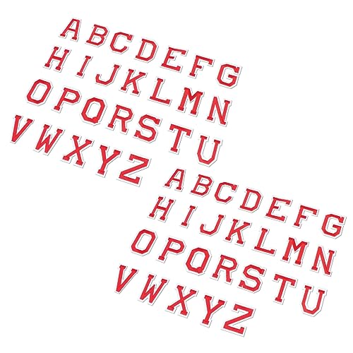 GARIOUANS 52 Stück Buchstaben Aufbügler Bestickte Patches für Kleidung Hüte und Jeans DIY Zubehör Rot Langlebige Hautfreundliche Materialien Einfach Anzubringen zum Reparieren und GARIOUANS 52 Stück Buchstaben Aufbügler Bestickte Patches für Kleidung Hüte und Jeans DIY Zubehör Rot Langlebige Hautfreundliche Materialien Einfach Anzubringen zum Reparieren und von GARIOUANS
