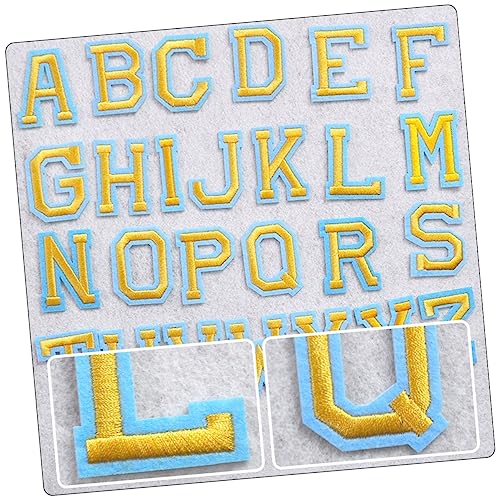 GARIOUANS 52 Stück Teiliges Bügel Buchstaben Patches zum Aufbügeln und Annähen Bestickte Applikationen für Kleidung Hüte Jeans Taschen DIY Reparatur und Dekoration Langlebig und Vielseitig von GARIOUANS