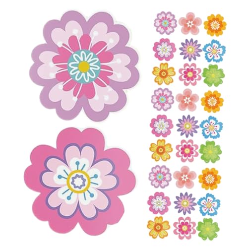 GARIOUANS 54 Stück Doppelseitige Blumen Dekore Aus Karton Blumen Pinnwand Blumen Für Pinnwand Valentinstag Klassenzimmer Dekorationen Poster Blumen Papierhandwerk Klassenzimmer von GARIOUANS