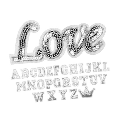 GARIOUANS 56 Stück Aufnäher mit Buchstabenstickerei Flicken aufbügeln Flicken Buchstaben aufbügeln Hutflicken zum Aufbügeln Alphabet-Aufnäher zum Aufbügeln Braut Bügelbild Pailletten Silber GARIOUANS 56 Stück Aufnäher mit Buchstabenstickerei Flicken aufbügeln Flicken Buchstaben aufbügeln Hutflicken zum Aufbügeln Alphabet-Aufnäher zum Aufbügeln Braut Bügelbild Pailletten Silber von GARIOUANS