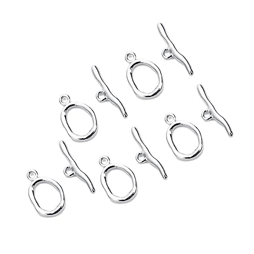 GARIOUANS 5Satz DIY Schmuckzubehör Metallverbindungsverschlüsse Silber Kupferbeschichtung für Armbänder und Fußkettchen für Schmuckherstellung von GARIOUANS