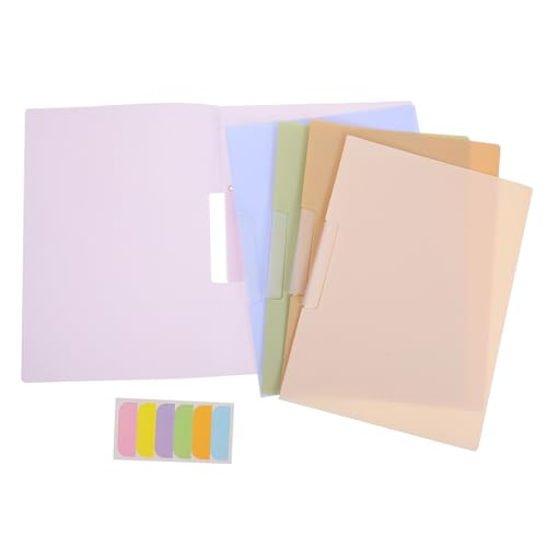 GARIOUANS 5Stücke Ordner mit Schwenkclip Pastellfarben Langlebige Kunststoffmappen für Dokumente Berichte Präsentationen und Lebensläufe für Büro Schule und Meetings von GARIOUANS