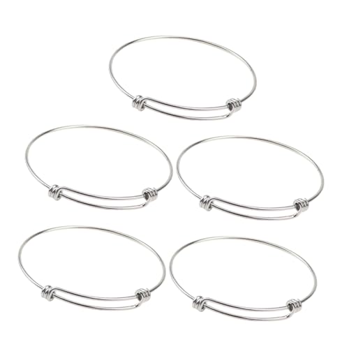 GARIOUANS 5stücke Verstellbare Edelstahl Armbänder Für Elastische Armreifen Für Frauen Schmuckzubehör Für Verschiedene Anlässe Langlebig Und Stilvoll von GARIOUANS