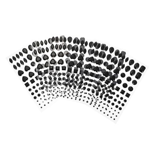 GARIOUANS 6 Blätter DIY Schmuck Aufkleber Acryl Strasssteine Selbstklebend Glitzernde Diamant Dekosteine für Nail Art und Bastelprojekte Schwarz GARIOUANS 6 Blätter DIY Schmuck Aufkleber Acryl Strasssteine Selbstklebend Glitzernde Diamant Dekosteine für Nail Art und Bastelprojekte Schwarz von GARIOUANS