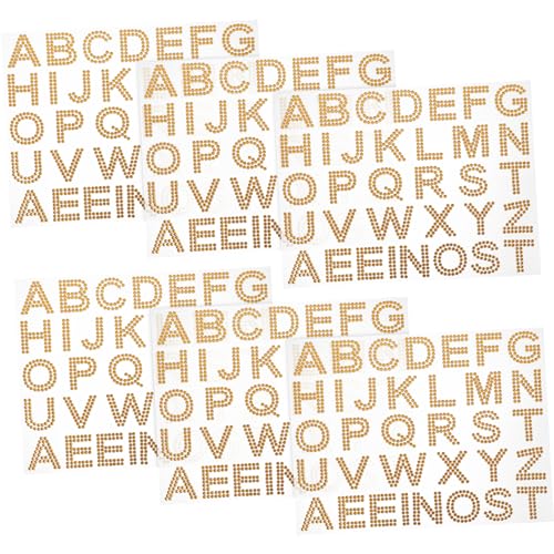 GARIOUANS 6 Blätter Rhinestone Buchstaben Sticker Selbstklebende Dekorative Aufkleber für Handys Taschen und DIY Projekte Glitzernde Edelstein Aufkleber für Kreative Bastelideen GARIOUANS 6 Blätter Rhinestone Buchstaben Sticker Selbstklebende Dekorative Aufkleber für Handys Taschen und DIY Projekte Glitzernde Edelstein Aufkleber für Kreative Bastelideen von GARIOUANS