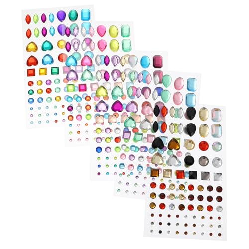 GARIOUANS 6 Blätter Selbstklebende Acryl Kristall Aufkleber Glitzer Schmucksteine für DIY Bastelprojekte Langlebige Geometrische Formen Glänzend und Dekorativ Vielseitig Verwendbar GARIOUANS 6 Blätter Selbstklebende Acryl Kristall Aufkleber Glitzer Schmucksteine für DIY Bastelprojekte Langlebige Geometrische Formen Glänzend und Dekorativ Vielseitig Verwendbar von GARIOUANS