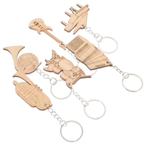 GARIOUANS 6 Pcs Music Lovers Gegenwärtiger Keychain -gitarrenanhänger Für Rucksäcke Exquisites Schlüsselbund Für Die Schlüsselkette Von Männern Und Frauen Musik Themen von GARIOUANS