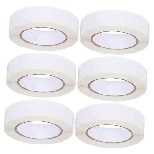 GARIOUANS 6 Rollen Blanko Etikettenaufkleber Runde Klebeetiketten Runde Etiketten Punktaufkleber Blanke GARIOUANS 6 Rollen Blanko Etikettenaufkleber Runde Klebeetiketten Runde Etiketten Punktaufkleber Blanke von GARIOUANS