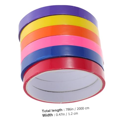 GARIOUANS 6 Rollen Bunte Klebebänder mit Klebrigen Bällen Langlebig Sicherer Einfach zu Bedienen Stressabbauendes DIY sensorikspielzeug für Entspannende Momente von GARIOUANS