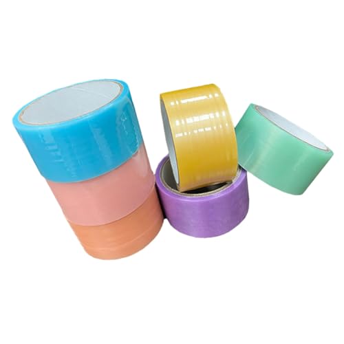 GARIOUANS 6 Rollen Dekoratives Extra Breites Perlmutt Sticky Ball Klebeband Breit Farben DIY Klebebänder Lustige Haftende Rollklebebänder für Basteln und Geschenkspaß von GARIOUANS