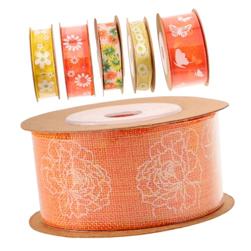 GARIOUANS 6 Rollen Doppelseitiges Satinband mit Blumendruck Hochwertiges Schneidbares und Bastelband Vielseitig Einsetzbar für Haarschmuck und Dekoration Farbintensiv und Glatt GARIOUANS 6 Rollen Doppelseitiges Satinband mit Blumendruck Hochwertiges Schneidbares und Bastelband Vielseitig Einsetzbar für Haarschmuck und Dekoration Farbintensiv und Glatt von GARIOUANS