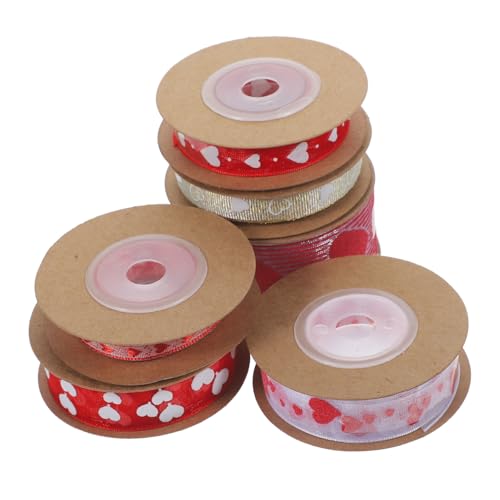 GARIOUANS 6 Rollen Herzförmiges Geschenkband Dekoratives Satinband mit Liebesmotiv für Valentinstag Hochzeiten und Diy Projekte GARIOUANS 6 Rollen Herzförmiges Geschenkband Dekoratives Satinband mit Liebesmotiv für Valentinstag Hochzeiten und Diy Projekte von GARIOUANS