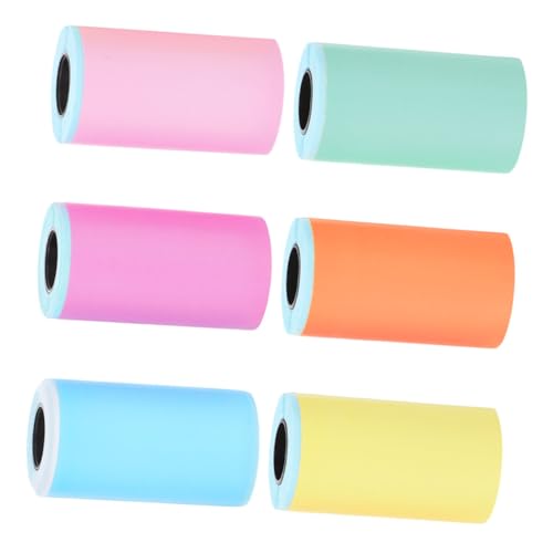 GARIOUANS 6 Rollen Selbstklebendes Mini Wärmeempfindliches Papier für Mini Drucker Bunte Wärmeempfindliche Sticker für Fotos Notizen und Etiketten Starke Haftung Einfach zu Bedienen GARIOUANS 6 Rollen Selbstklebendes Mini Wärmeempfindliches Papier für Mini Drucker Bunte Wärmeempfindliche Sticker für Fotos Notizen und Etiketten Starke Haftung Einfach zu Bedienen von GARIOUANS