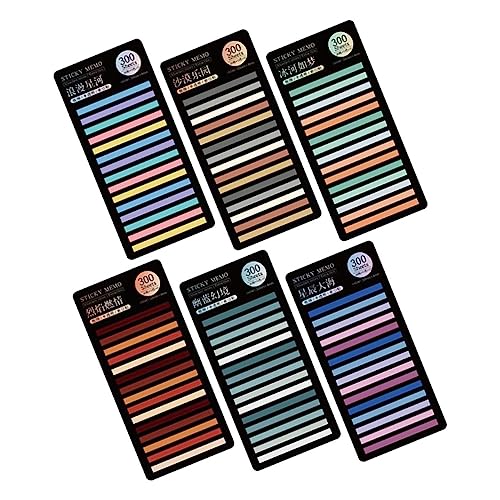 GARIOUANS 6 Sätze Bunte Pet Haftstreifen Seitenmarker Transparente Schmale Page Tabs Selbstklebend Langlebig und Praktisch für Schule Büro und Notizbücher Zufälliger Stil GARIOUANS 6 Sätze Bunte Pet Haftstreifen Seitenmarker Transparente Schmale Page Tabs Selbstklebend Langlebig und Praktisch für Schule Büro und Notizbücher Zufälliger Stil von GARIOUANS