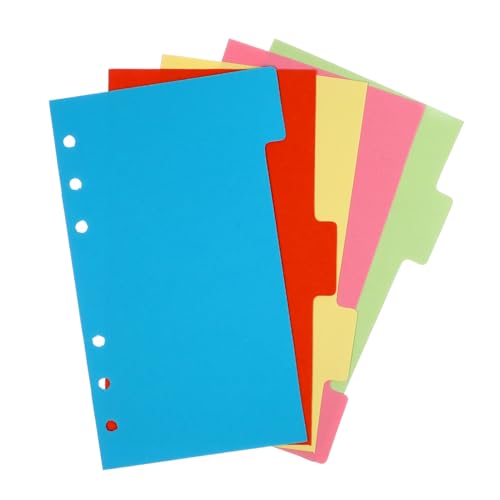 GARIOUANS 6 Sätze Registerkarten aus Robustem Karton Trennblätter in Zufälligen Farben Nachfüllpapier für Spiral und Ringbücher für Schule Büro und Reisen Zufällige Farbe Zufällige Farbe GARIOUANS 6 Sätze Registerkarten aus Robustem Karton Trennblätter in Zufälligen Farben Nachfüllpapier für Spiral und Ringbücher für Schule Büro und Reisen Zufällige Farbe Zufällige Farbe von GARIOUANS
