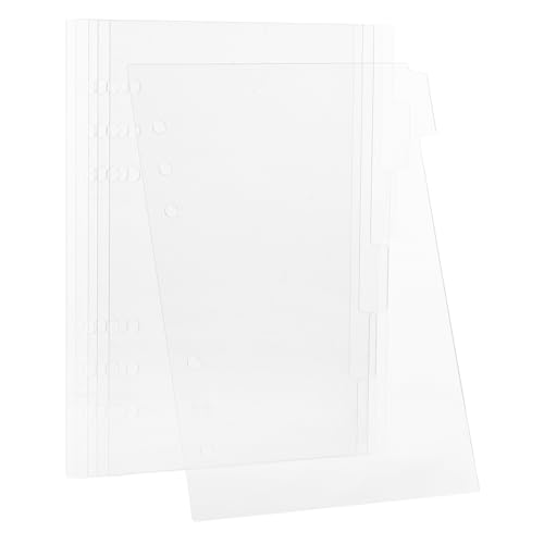 GARIOUANS 6 Stück Acrylbindemittel Nachfüllpapier für Ordner Reise-Notizbuchhülle Binder-Nachfüllungen Ringbuch-Notizbuchhülle Tagebucheinlagen Planer-Abdeckung Index-Trennseite Transparent GARIOUANS 6 Stück Acrylbindemittel Nachfüllpapier für Ordner Reise-Notizbuchhülle Binder-Nachfüllungen Ringbuch-Notizbuchhülle Tagebucheinlagen Planer-Abdeckung Index-Trennseite Transparent von GARIOUANS
