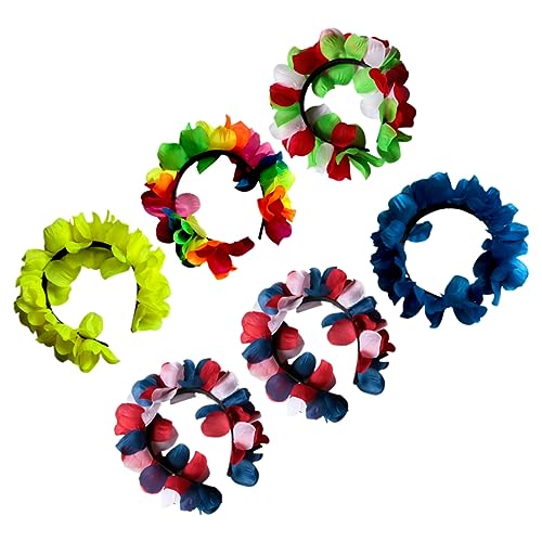 GARIOUANS 6 Stück Blütenblatt-Stirnband Luau floraler Kopfschmuck Blumenhaarbänder Erwachsene fastnacht kopfbedeckung hawaii kopfschmuck гирлянда Partystirnband Haarschmuck für Damen Plastik GARIOUANS 6 Stück Blütenblatt-Stirnband Luau floraler Kopfschmuck Blumenhaarbänder Erwachsene fastnacht kopfbedeckung hawaii kopfschmuck гирлянда Partystirnband Haarschmuck für Damen Plastik von GARIOUANS